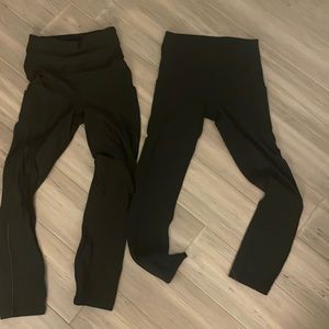 Two pairs of lulu lemon athletic leggings, lightly worn